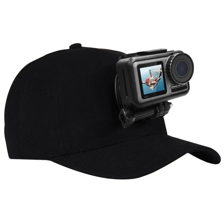 Mũ bóng chày PULUZ với móc J-Hook & ốc vít cho GoPro, DJI OSMO Action và các máy quay hành động khác, Mũ bóng chày màu đen, Mũ bóng chày màu đỏ, Mũ bóng chày màu xanh đậm