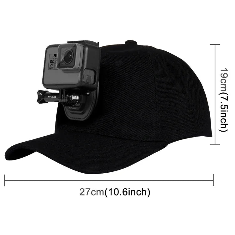Mũ bóng chày PULUZ với móc J-Hook & ốc vít cho GoPro, DJI OSMO Action và các máy quay hành động khác, Mũ bóng chày màu đen, Mũ bóng chày màu đỏ, Mũ bóng chày màu xanh đậm