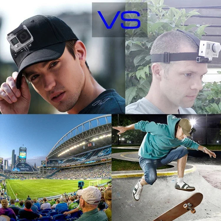 Mũ bóng chày PULUZ với móc J-Hook & ốc vít cho GoPro, DJI OSMO Action và các máy quay hành động khác, Mũ bóng chày màu đen, Mũ bóng chày màu đỏ, Mũ bóng chày màu xanh đậm