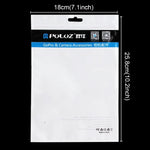 10 túi PULUZ 25.8cm x 18cm có lỗ treo, mặt trước trong suốt, màu ngọc trai trắng, túi khóa kéo đựng trang sức (Kích thước: L), Kích thước: L