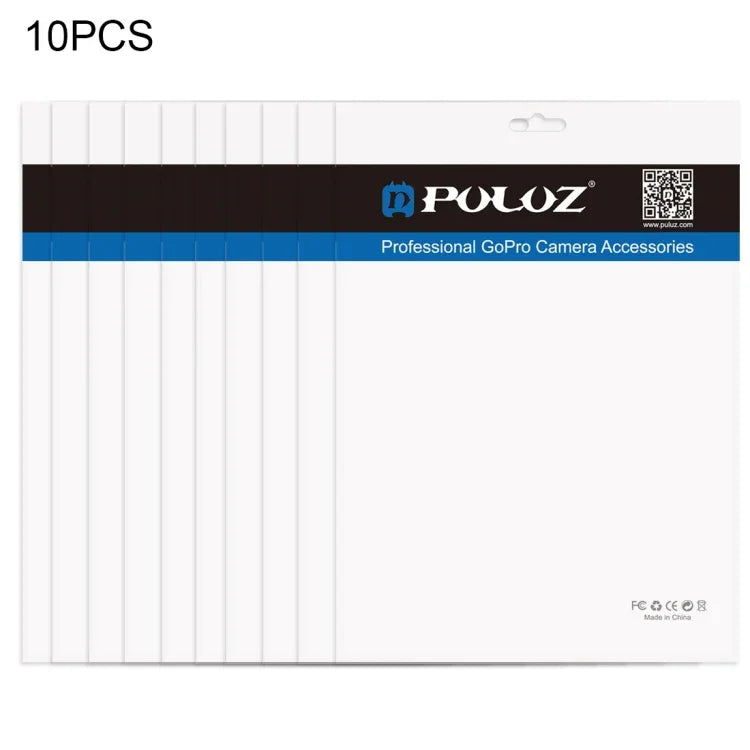 10 túi PULUZ 33cm x 23.5cm có lỗ treo, mặt trước trong suốt, màu ngọc trai trắng, túi khóa kéo đựng trang sức (Kích thước: XL), Kích thước: XL