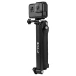 Gậy tự sướng gập ba chiều PULUZ kiêm chân máy mở rộng cho GoPro, Insta360 ONE R, DJI Osmo Action và các máy quay hành động khác, Chiều dài: 20-58cm, Chiều dài: 20-58cm