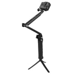 Gậy tự sướng gập ba chiều PULUZ kiêm chân máy mở rộng cho GoPro, Insta360 ONE R, DJI Osmo Action và các máy quay hành động khác, Chiều dài: 20-58cm, Chiều dài: 20-58cm