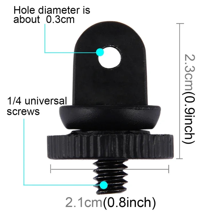 Bộ chuyển đổi chân máy vít 1/4 inch kích thước nhỏ PULUZ cho GoPro, Insta360, DJI và các máy quay hành động khác, Lỗ vít đường kính 3.9mm, Đường kính 2.2cm, Bộ chuyển đổi chân máy 2.2cm