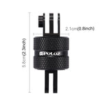 Bộ chuyển đổi xoay 360 độ CNC PULUZ cho chân máy, cần mở rộng chân máy cho GoPro, Insta360, DJI và các máy quay hành động khác, Bộ chuyển đổi mở rộng