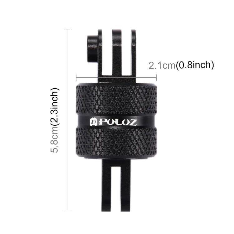 Bộ chuyển đổi xoay 360 độ CNC PULUZ cho chân máy, cần mở rộng chân máy cho GoPro, Insta360, DJI và các máy quay hành động khác, Bộ chuyển đổi mở rộng