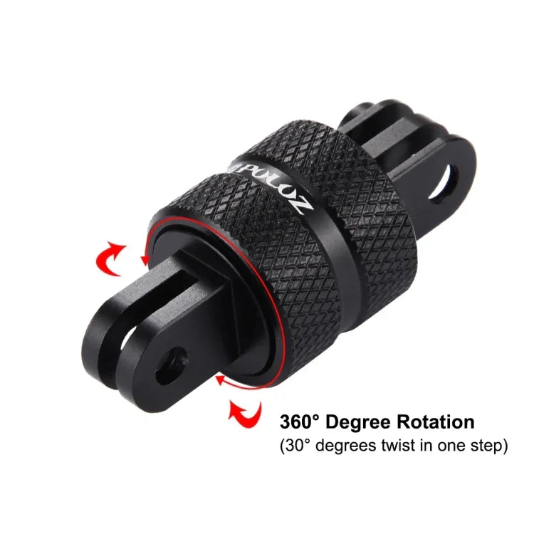 Bộ chuyển đổi xoay 360 độ CNC PULUZ cho chân máy, cần mở rộng chân máy cho GoPro, Insta360, DJI và các máy quay hành động khác, Bộ chuyển đổi mở rộng