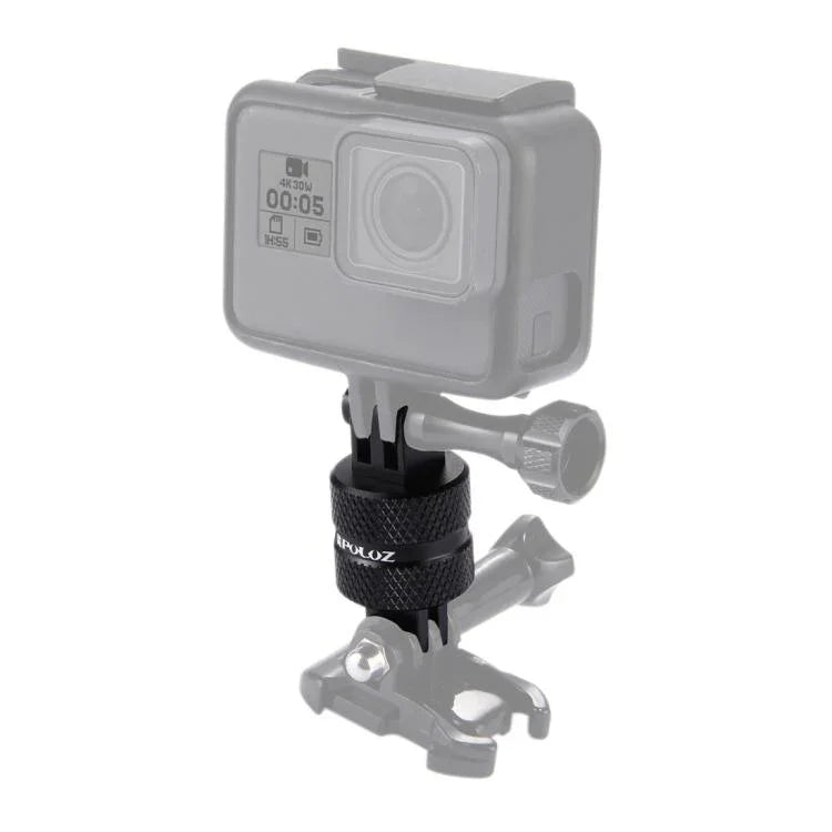 Bộ chuyển đổi xoay 360 độ CNC PULUZ cho chân máy, cần mở rộng chân máy cho GoPro, Insta360, DJI và các máy quay hành động khác, Bộ chuyển đổi mở rộng