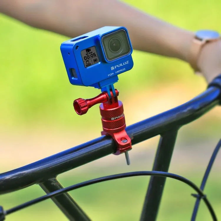 Giá đỡ tay lái xe đạp bằng nhôm xoay 360 độ PULUZ kèm ốc vít cho GoPro, Insta360, DJI và các camera hành động khác, Hàng Trung Quốc (Đỏ), Hàng Trung Quốc (Xanh), Giá đỡ tay lái 1