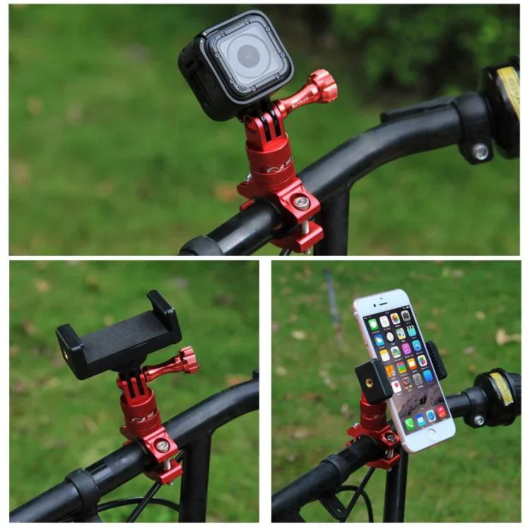 Giá đỡ tay lái xe đạp bằng nhôm xoay 360 độ PULUZ kèm ốc vít cho GoPro, Insta360, DJI và các camera hành động khác, Hàng Trung Quốc (Đỏ), Hàng Trung Quốc (Xanh), Giá đỡ tay lái 1
