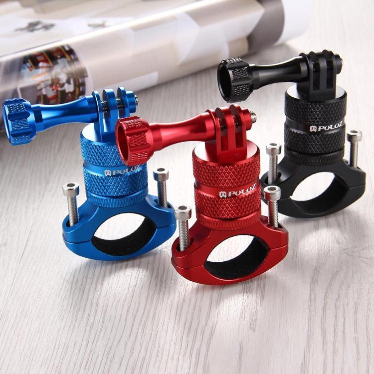 Giá đỡ tay lái xe đạp bằng nhôm xoay 360 độ PULUZ kèm ốc vít cho GoPro, Insta360, DJI và các camera hành động khác, Hàng Trung Quốc (Đỏ), Hàng Trung Quốc (Xanh), Giá đỡ tay lái 1