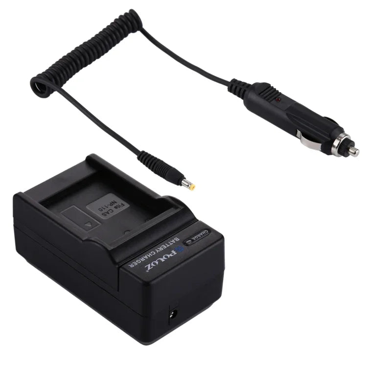 Bộ Sạc Pin Xe Hơi Máy Ảnh Kỹ Thuật Số PULUZ cho Pin Casio NP-110, Bộ Sạc Xe Hơi NP-110