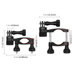 Giá đỡ tay lái xe đạp bằng nhôm xoay 360 độ PULUZ kèm ốc vít cho GoPro, Insta360, DJI và các camera hành động khác, Giá đỡ tay lái 2