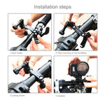 Giá đỡ tay lái xe đạp bằng nhôm xoay 360 độ PULUZ kèm ốc vít cho GoPro, Insta360, DJI và các camera hành động khác, Giá đỡ tay lái 2