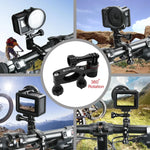 Giá đỡ tay lái xe đạp bằng nhôm xoay 360 độ PULUZ kèm ốc vít cho GoPro, Insta360, DJI và các camera hành động khác, Giá đỡ tay lái 2