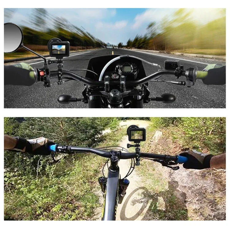 Giá đỡ tay lái xe đạp bằng nhôm xoay 360 độ PULUZ kèm ốc vít cho GoPro, Insta360, DJI và các camera hành động khác, Giá đỡ tay lái 2