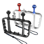 Giá đỡ tay đèn lặn CNC nhôm PULUZ kèm dây đeo cho GoPro, Insta360, DJI và các camera hành động khác, Giá đỡ tay đèn/S