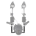 Giá đỡ tay đèn lặn CNC nhôm PULUZ có thể điều chỉnh cho GoPro, Insta360, DJI và các camera hành động khác, Giá đỡ tay đôi