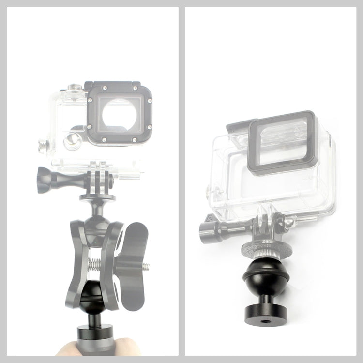PULUZ Adapter Gắn Đầu Bi Nhôm CNC cho GoPro, Insta360, DJI và Các Máy Ảnh Hành Động Khác, Đường Kính: 2.5cm, Nhôm CNC (Màu Đen)