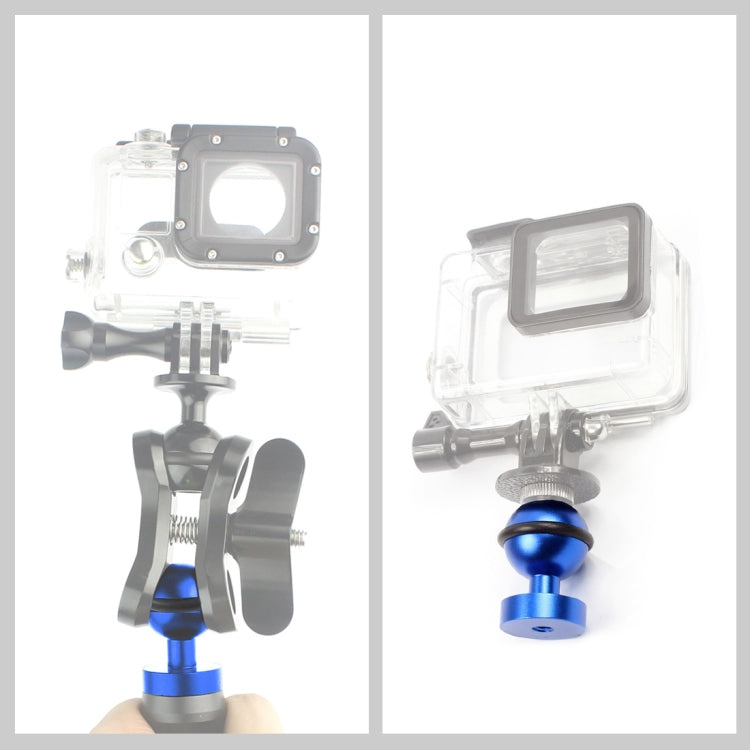 PULUZ Adapter Gắn Đầu Bi Nhôm CNC cho GoPro, Insta360, DJI và Các Máy Ảnh Hành Động Khác, Đường Kính: 2.5cm, Nhôm CNC (Màu Đen)