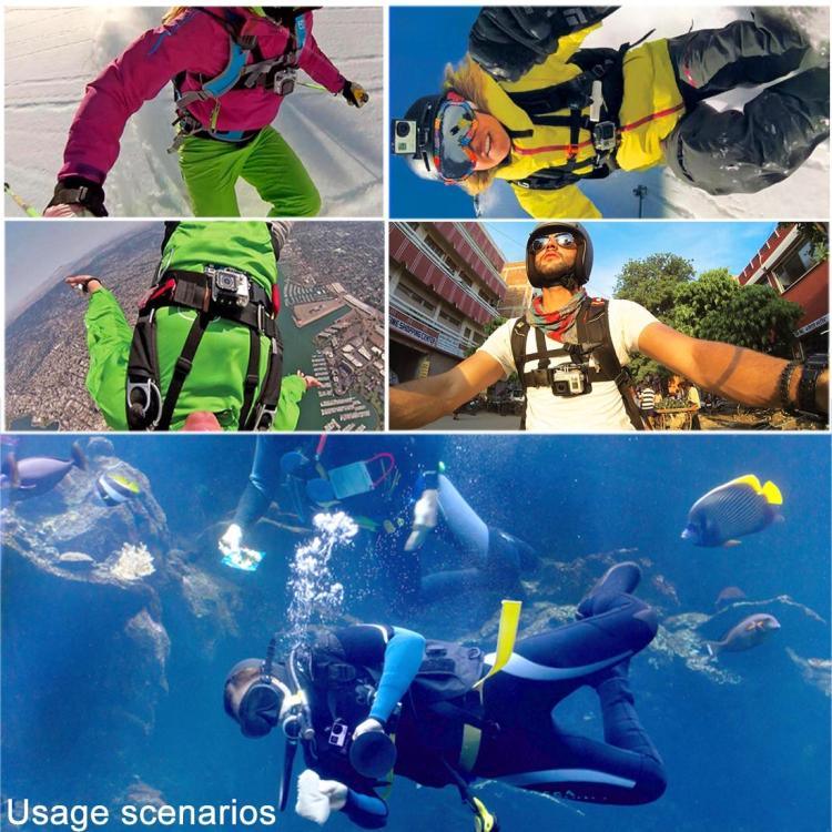 Dây Đeo Ngực Gắn Thân Máy Điều Chỉnh Được PULUZ Kèm Móc J & Vít Dài Cho GoPro, Insta360, DJI và Các Máy Quay Hành Động Khác, Dây Đeo Ngực