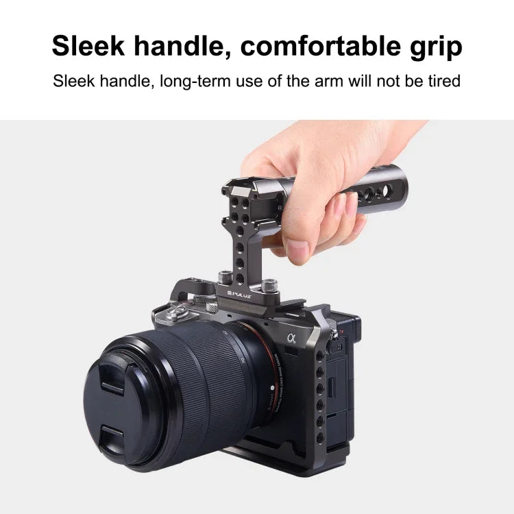 Tay Cầm Trên Bộ Ổn Định Video Cầm Tay PULUZ Kèm 3 Giá Đỡ Giày Lạnh Cho Khung Máy Ảnh, Cho Tay Cầm Trên Khung Máy Ảnh