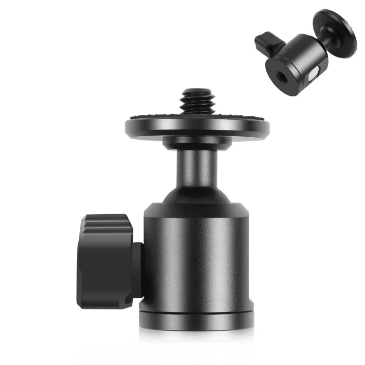 Adapter đầu bi chân máy kim loại ren trong 1/4 inch PULUZ có khóa núm, Ren trong 1/4 inch