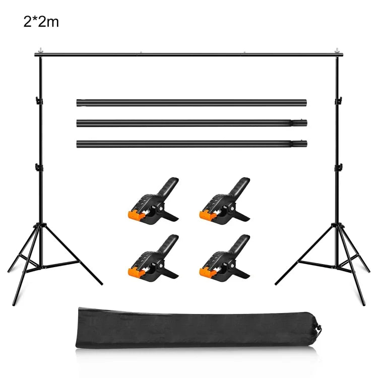 2 giá đỡ phông nền studio ảnh 2 x 2m, giá đỡ thanh ngang phông nền, 2 x 2m