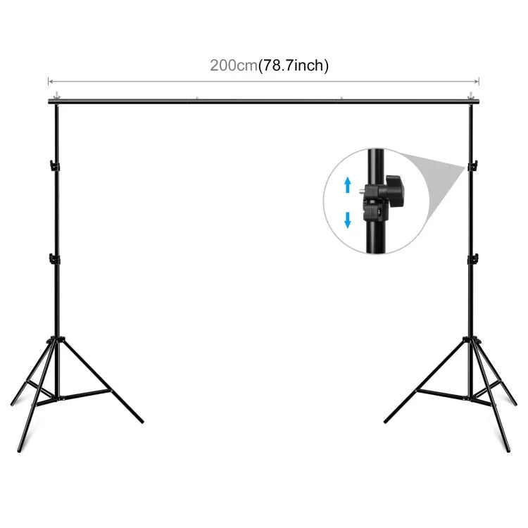 2 giá đỡ phông nền studio ảnh 2 x 2m, giá đỡ thanh ngang phông nền, 2 x 2m