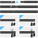 2 giá đỡ phông nền studio ảnh 2 x 2m, giá đỡ thanh ngang phông nền, 2 x 2m