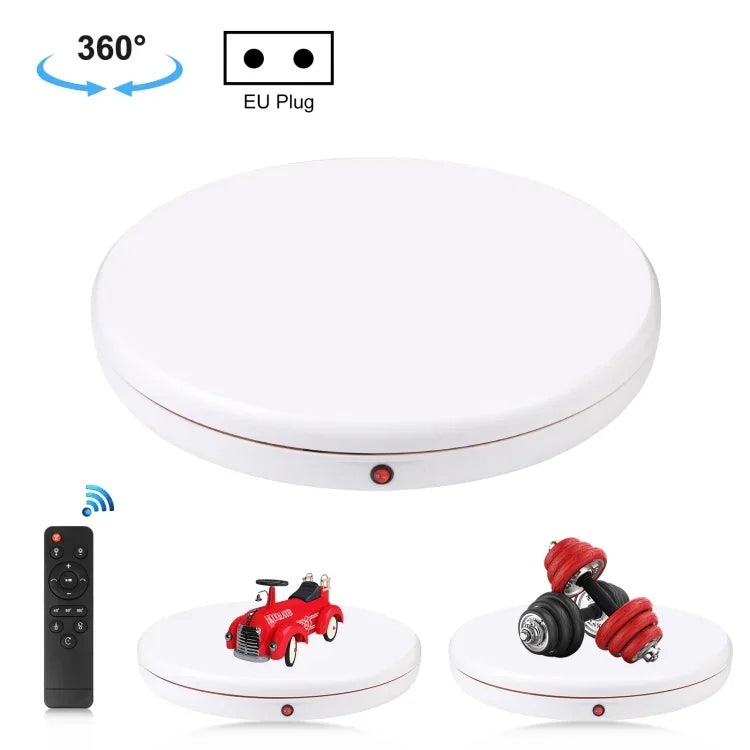 PULUZ Giá đỡ xoay điều khiển từ xa 45cm, màu trắng, tải trọng 100kg, 45cm tải 100kg màu trắng phích cắm AU, 45cm tải 100kg màu trắng phích cắm EU, 45cm tải 100kg màu trắng phích cắm UK, 45cm tải 100kg màu trắng phích cắm US