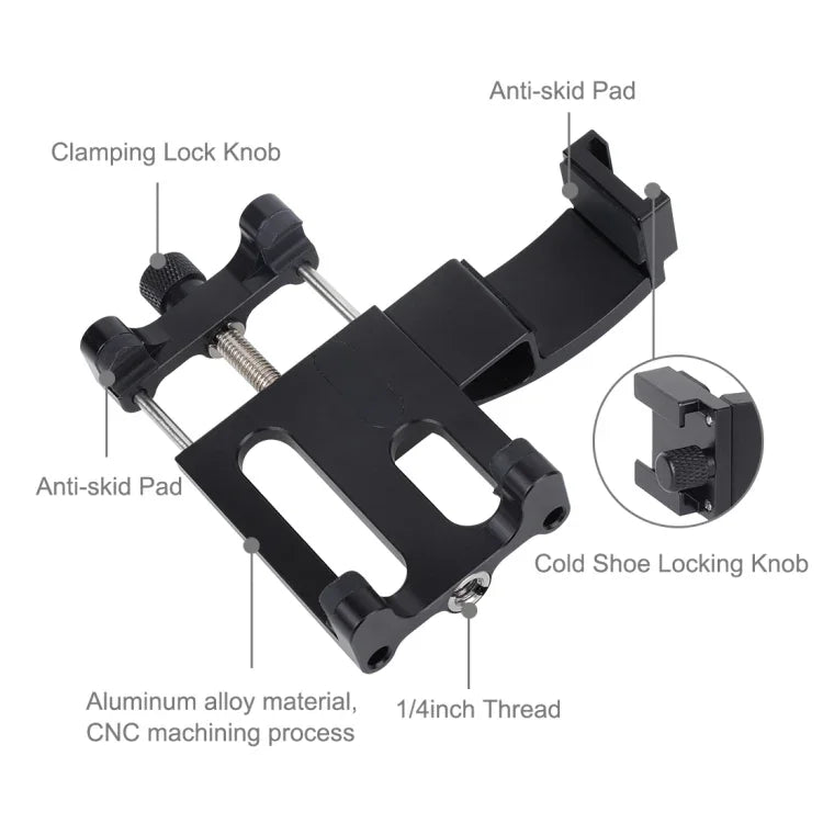 Giá đỡ mở rộng kẹp cố định điện thoại đa chức năng hợp kim nhôm PULUZ cho DJI OSMO Pocket / Pocket 2, Kẹp cố định