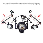 PULUZ Cánh tay nổi bằng sợi carbon 2 quả bóng 9 inch 23cm Đường kính 20.8mm, Đường kính bóng: 25mm, 9 inch Màu đen