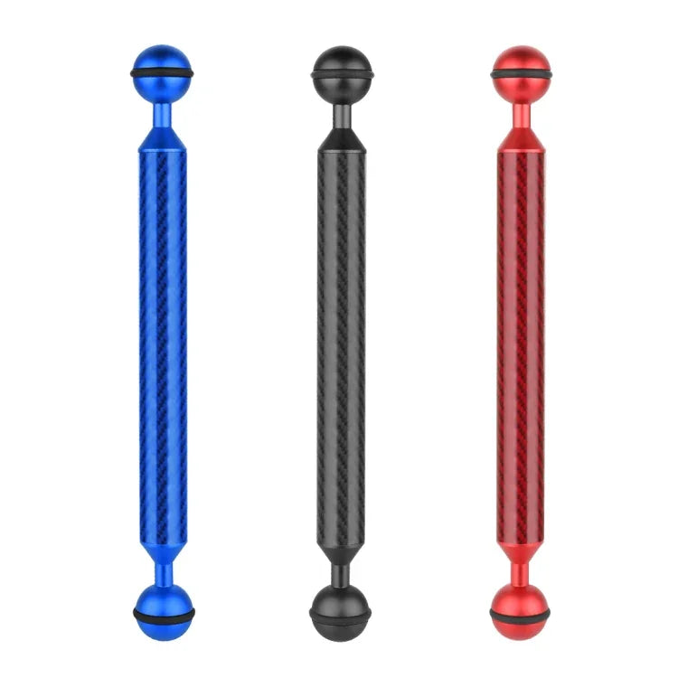 PULUZ Cánh tay nổi bằng sợi carbon 2 quả bóng 9 inch 23cm Đường kính 20.8mm, Đường kính bóng: 25mm, 9 inch Màu đen