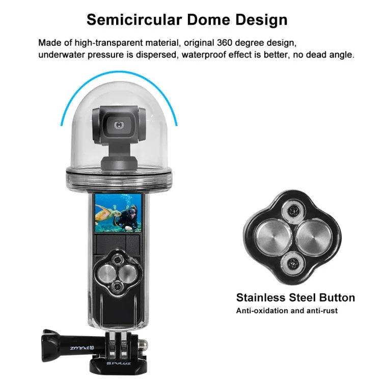 Vỏ chống nước lặn sâu 60m PULUZ cho DJI Osmo Pocket