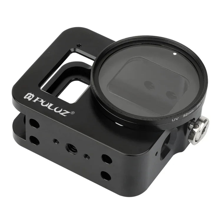 Vỏ bảo vệ CNC hợp kim nhôm PULUZ với khung bảo hiểm & kính lọc UV 52mm cho GoPro HERO8 Black, Dành cho HERO8 Black có khung