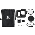 Vỏ bảo vệ CNC hợp kim nhôm PULUZ với khung bảo hiểm & kính lọc UV 52mm cho GoPro HERO8 Black, Dành cho HERO8 Black có khung