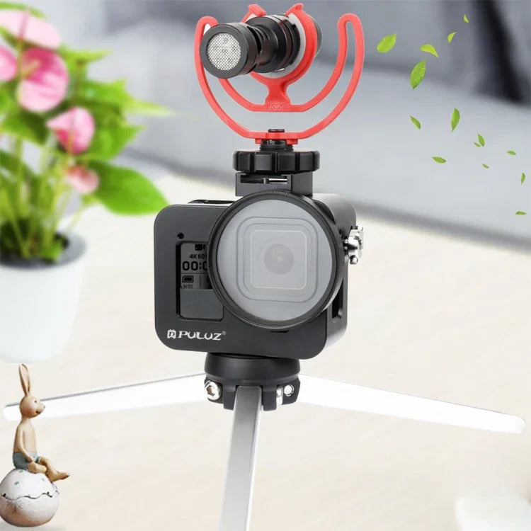 Vỏ bảo vệ CNC hợp kim nhôm PULUZ với khung bảo hiểm & kính lọc UV 52mm cho GoPro HERO8 Black, Dành cho HERO8 Black có khung