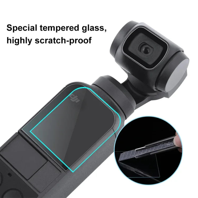 Kính cường lực 9H 2.5D bảo vệ ống kính + phim bảo vệ màn hình cho DJI OSMO Pocket Gimbal, Dành cho DJI OSMO Pocket