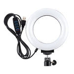 Đèn LED vòng selfie làm đẹp vlog chụp ảnh PULUZ 4,7 inch 12cm 3 chế độ điều chỉnh độ sáng với chân đế đầu bi, 4,7 inch có đầu bi