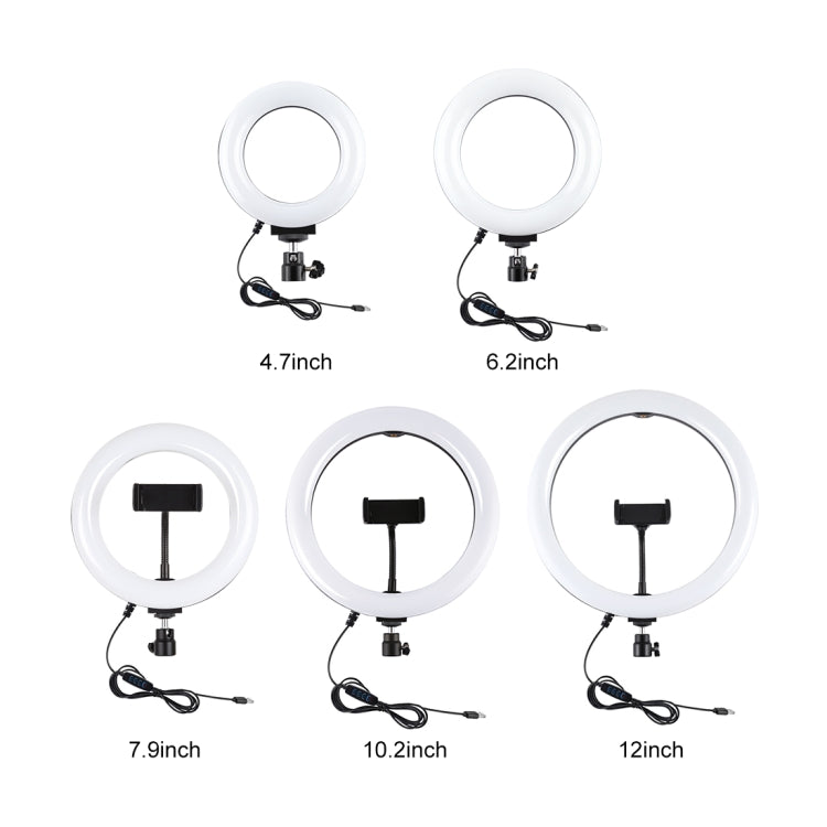 Đèn LED vòng selfie làm đẹp vlog chụp ảnh PULUZ 4,7 inch 12cm 3 chế độ điều chỉnh độ sáng với chân đế đầu bi, 4,7 inch có đầu bi