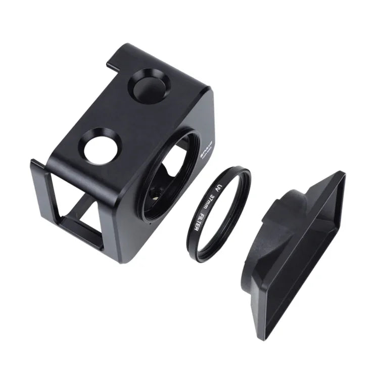 PULUZ Khung bảo vệ hợp kim nhôm + Kính lọc UV 37mm + Che nắng ống kính kèm ốc vít và tua vít cho Sony RX0 / RX0 II, Dành cho Sony RX0 II