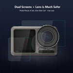 PULUZ Kính cường lực 9H 2.5D cho ống kính + Màn hình LCD trước và sau cho DJI Osmo Action, Dành cho DJI Osmo Action