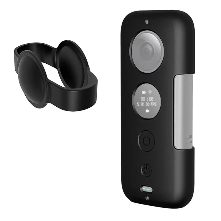 PULUZ Vỏ bảo vệ silicone có nắp ống kính cho Insta360 ONE X, Dành cho Insta360 ONE X(Đen), Dành cho Insta360 ONE X(Đỏ)