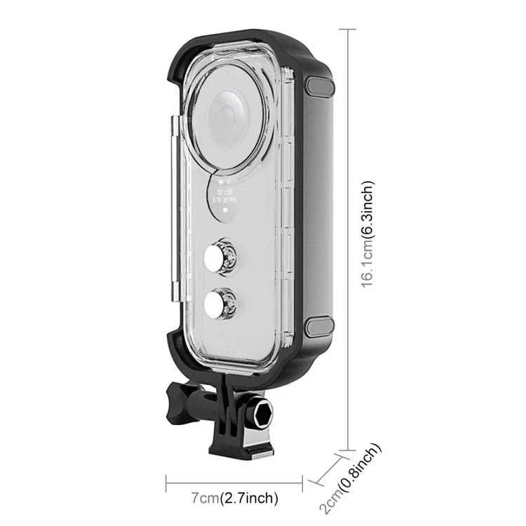 PULUZ Vỏ bảo vệ chống nước dưới nước 30m cho Insta360 ONE X, kèm khóa gắn cơ bản & ốc vít, Dành cho Insta360 ONE X