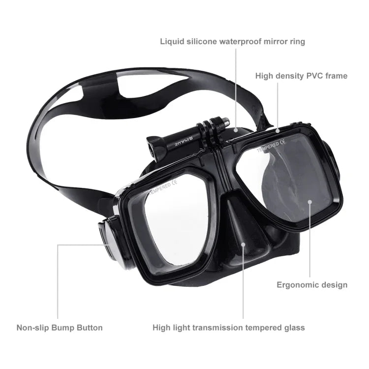 PULUZ Thiết bị thể thao dưới nước Kính lặn kính bơi cho GoPro, Insta360, DJI và các máy quay hành động khác