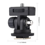 PULUZ Adapter gắn chân máy 1/4 inch ren vít Cold Shoe, Adapter gắn