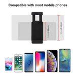PULUZ Adapter gắn chân máy 1/4 inch ren vít Cold Shoe kèm kẹp điện thoại, Adapter kèm kẹp điện thoại