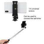 PULUZ Adapter gắn chân máy 1/4 inch ren vít Cold Shoe kèm kẹp điện thoại, Adapter kèm kẹp điện thoại