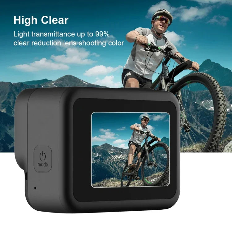 Kính cường lực 9H 2.5D bảo vệ ống kính + màn hình LCD PULUZ cho GoPro HERO8 Black, Dành cho GoPro HERO8 Black
